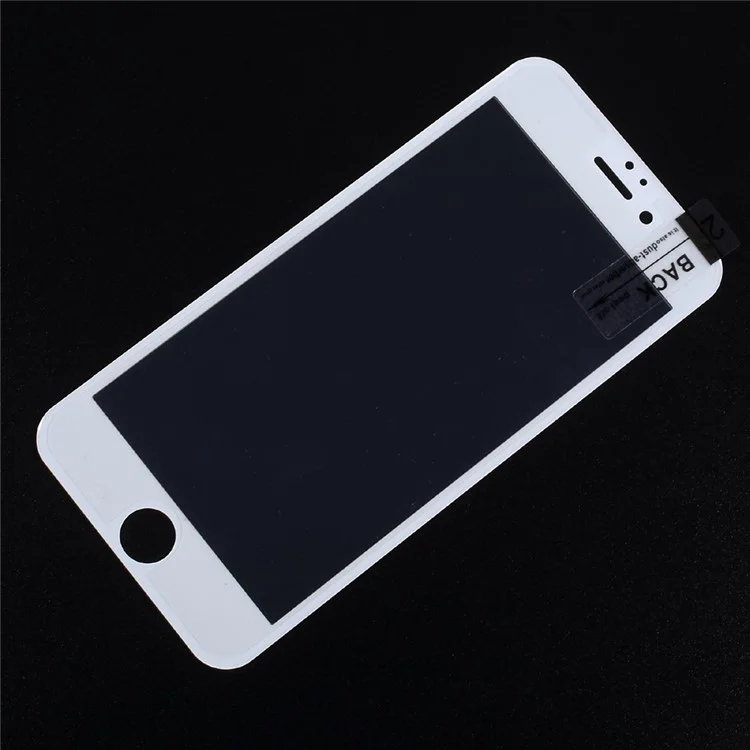 For iPhone 6s Plus/6 Plus Carbon Fiber Arc Edge Anti-blue-ray Full Coverage Tempered Glass Screen Protector - White