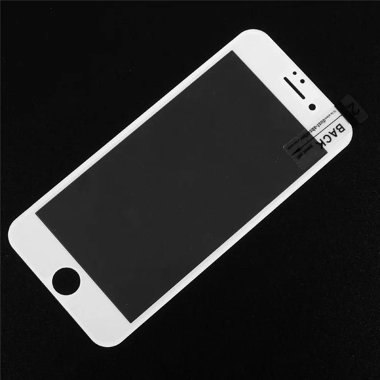 Anti-blue-ray Full Coverage Carbon Fiber Arc Edge Tempered Glass Screen Protector for iPhone 7 - White