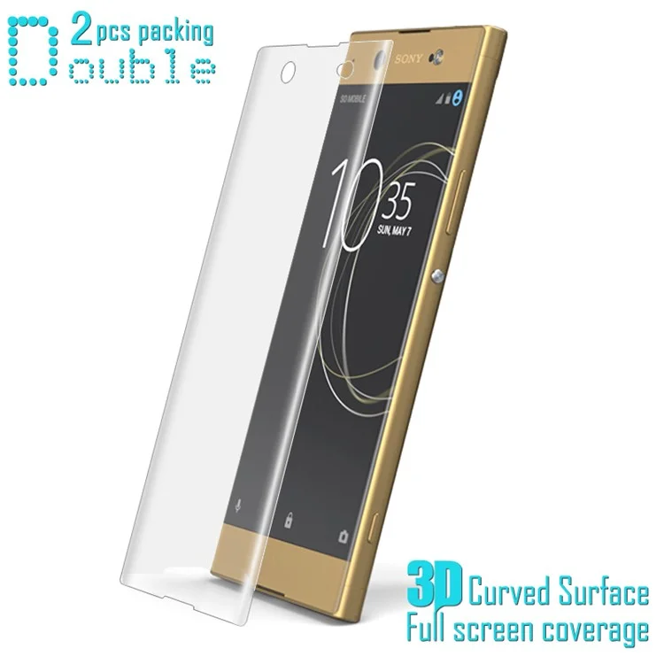 2Pcs IMAK for Sony Xperia XA1 Ultra 3D Curved Full Screen Coverage Soft Protector Film Explosion-proof