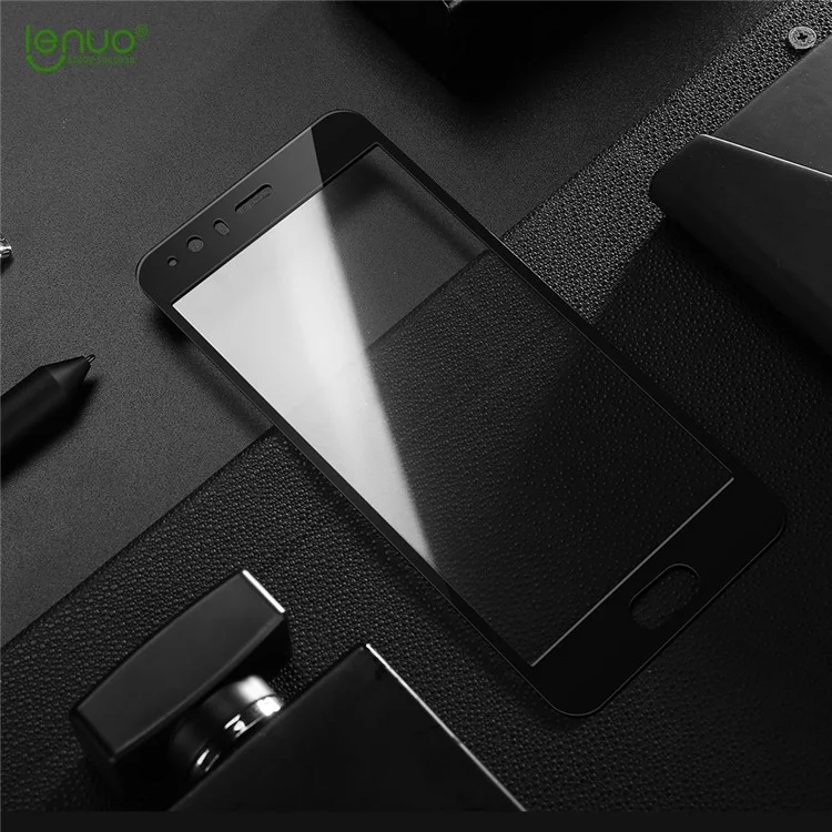 LENUO CF Soft Edge Full Screen Tempered Glass Protector Film for Huawei P10 - Black