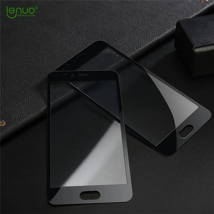 LENUO CF Soft Edge Full Screen Tempered Glass Protector Film for Huawei P10 - Black