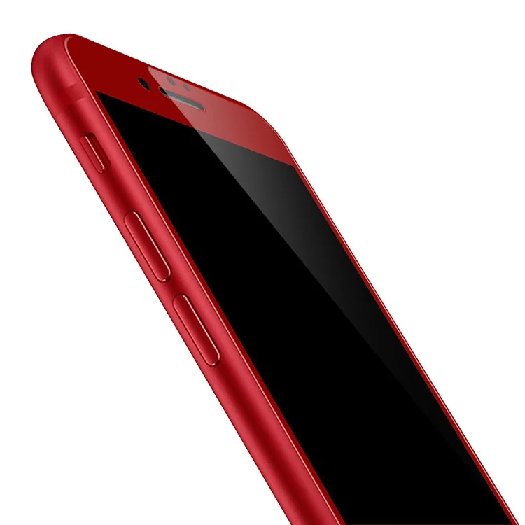 WUW-G08 4D Arc Edge Anti-fingerprint Ultra Clear Tempered Glass Protector Film for iPhone 7 - Red