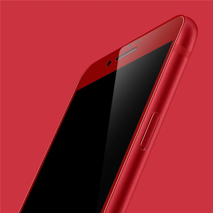 WUW-G08 4D Arc Edge Anti-fingerprint Ultra Clear Tempered Glass Protector Film for iPhone 7 - Red