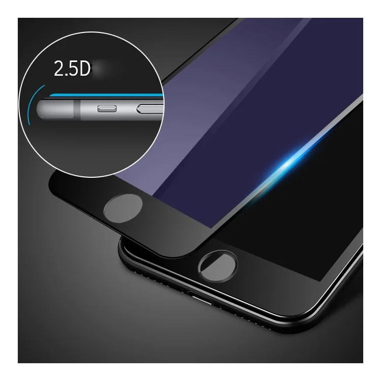WUW G06 for iPhone 7 2.5D Soft Arc Edge Anti-blue-ray Tempered Glass Protector Film - Black