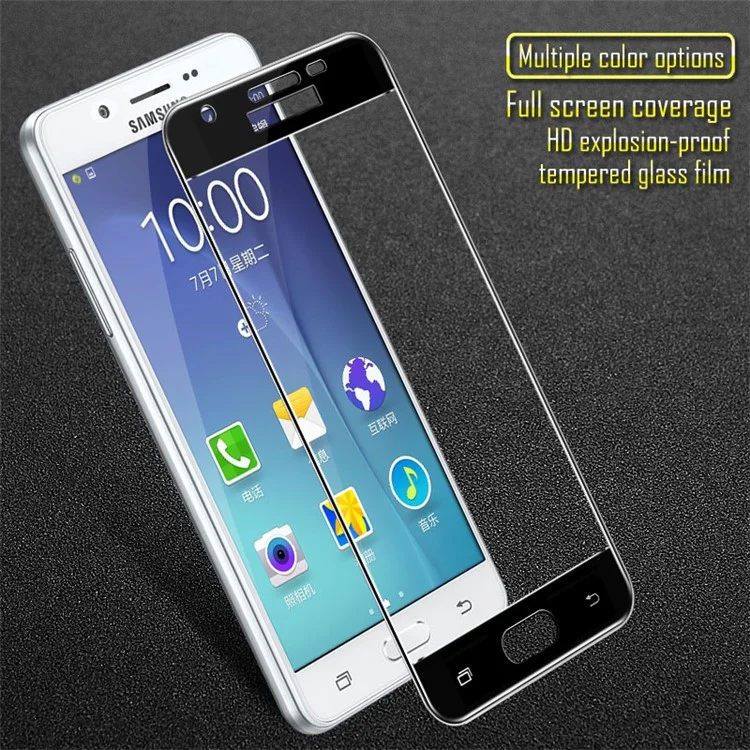 IMAK HD Full Tempered Glass Screen Protector for Samsung Galaxy J3 Emerge - Black