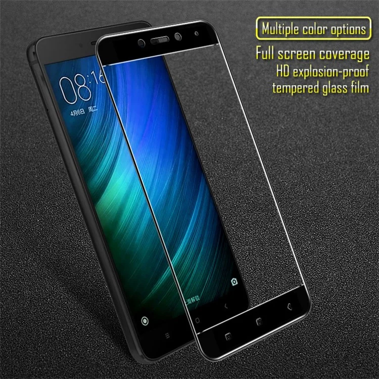 IMAK HD Full Coverage Tempered Glass Screen Protector for Xiaomi Redmi Note 4X Pro - Black