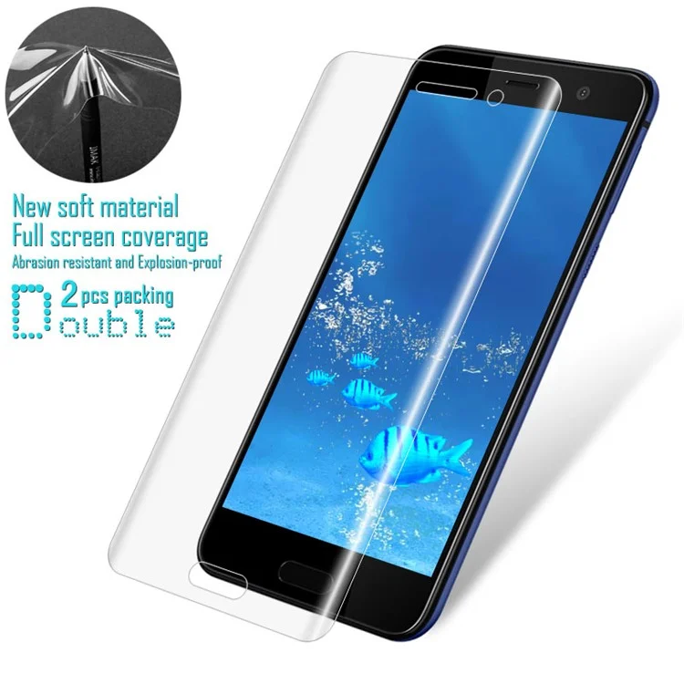 2Pcs IMAK Explosion-proof Soft 3D Curved Full Coverage Screen Protector Film for HTC U Play