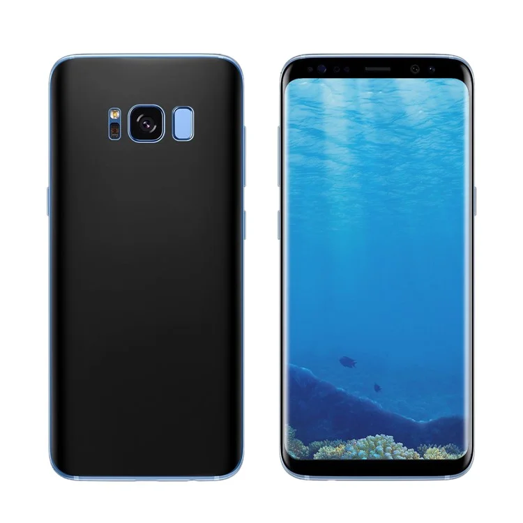 ANGIBABE 0.1mm Full Cover Plated Soft PET Front + Back Curved Mobile Protector Film for Samsung Galaxy S8 G950 - Black