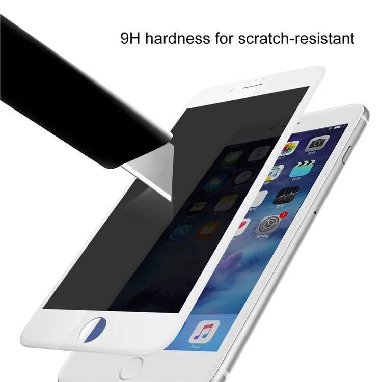 BASEUS 0.23mm Anti-spy Soft PET Edges Full Size Tempered Glass Screen Protector for iPhone 7 - White