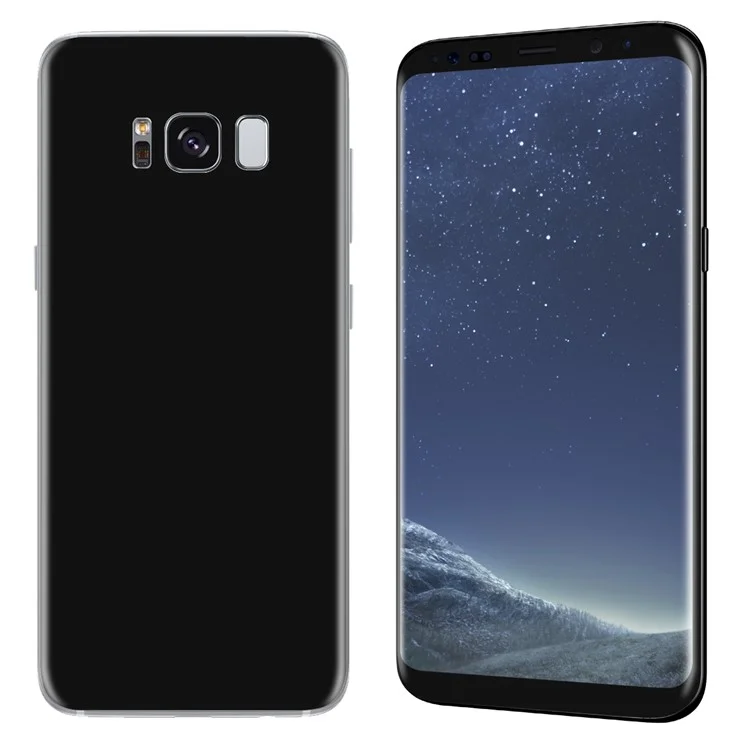 HAT PRINCE for Samsung Galaxy S8 G950 Electroplated Front and Back 3D Full Size Screen Protectors - Black