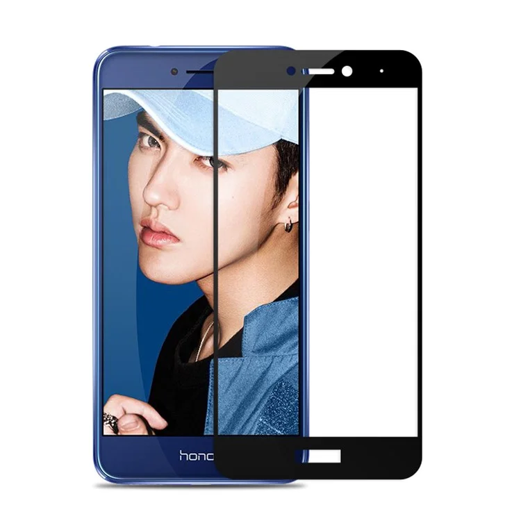 MOCOLO Silk Print 2.5D Curved Edge Full Covering Tempered Glass Screen Protector for Huawei P8 Lite - Black