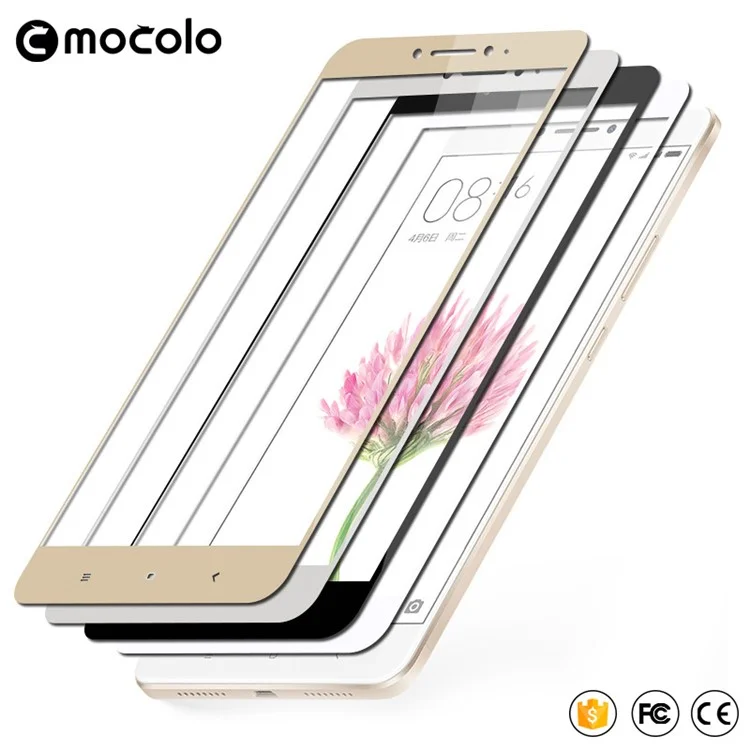 MOCOLO Full Coverage Silk Print Tempered Glass Screen Protector for Xiaomi Mi Max - Black