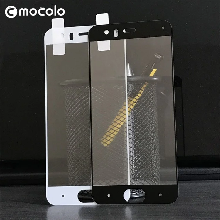 MOCOLO Silk Print Full Coverage Tempered Glass Screen Protector for Xiaomi Mi 6 - Black