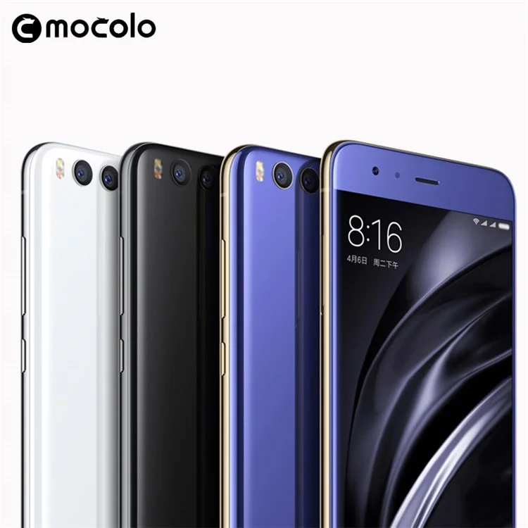 MOCOLO Silk Print Full Coverage Tempered Glass Screen Protector for Xiaomi Mi 6 - Black
