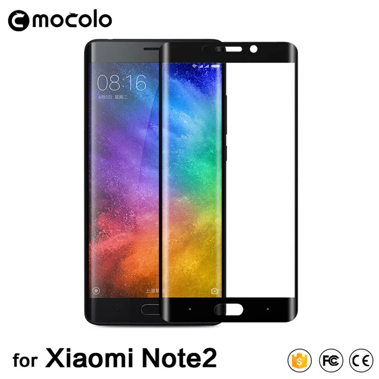 MOCOLO 3D Curved Complete Covering Tempered Glass Screen Guard Film for Xiaomi Mi Note 2 - Black