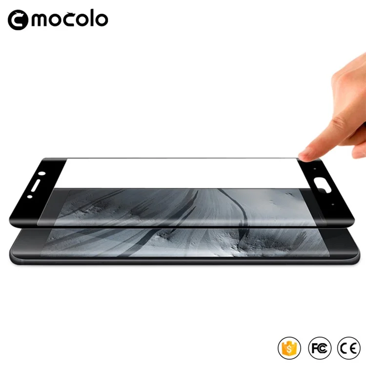 MOCOLO 3D Curved Complete Covering Tempered Glass Screen Guard Film for Xiaomi Mi Note 2 - Black