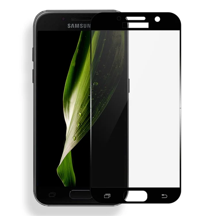 MOCOLO Silk Print Full Coverage Tempered Glass Screen Protector Film for Samsung Galaxy A3 (2017) - Black