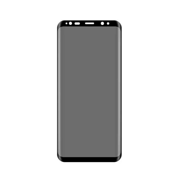 ANGIBABE Anti-spy Silk Print Full Tempered Glass Screen Protector for Samsung Galaxy S8 G950 - Black