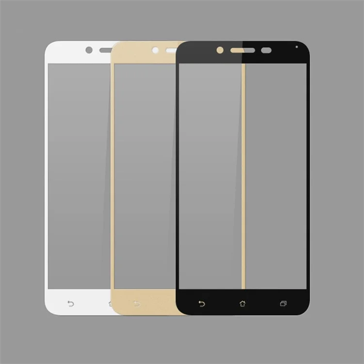 MOCOLO Silk Print Complete Covered Tempered Glass Screen Protector for Asus Zenfone 3 Max ZC553KL - Black