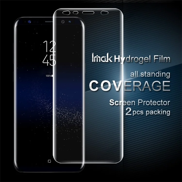 IMAK 2 Pcs Packing Full Screen Complete Covering Soft Hydrogel Protector Film for Samsung Galaxy S8 SM-G950