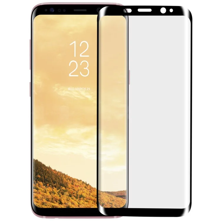 MOMAX 0.3mm 3D Full Cover Anti-explosion Tempered Glass Film for Samsung Galaxy S8 G950 - Black