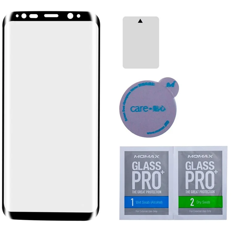 MOMAX 0.3mm 3D Full Cover Anti-explosion Tempered Glass Film for Samsung Galaxy S8 G950 - Black