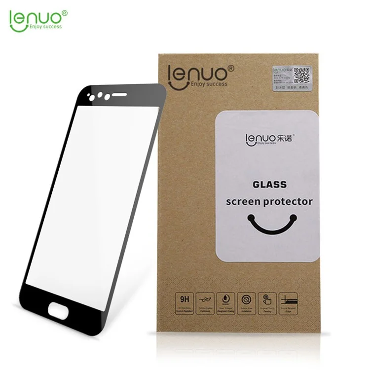 LENUO CF HD Clear Full Screen Tempered Glass Protection Film for OPPO R11 with 2.5D Arc Edge - Black