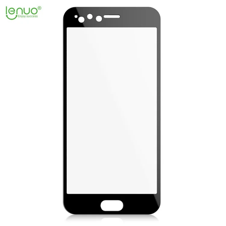 LENUO CF HD Clear Full Screen Tempered Glass Film for OPPO R11 Plus with 2.5D Arc Edge - Black