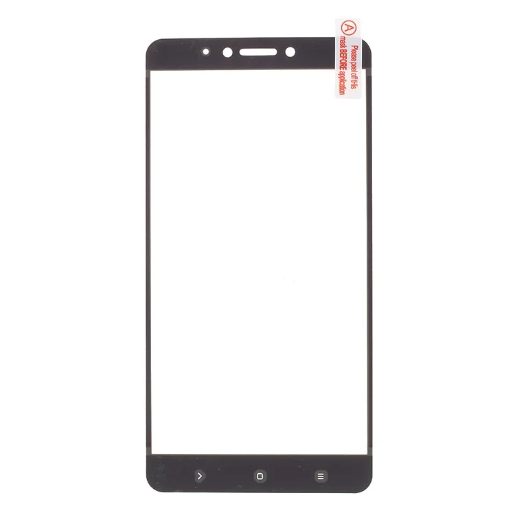 For Xiaomi Mi Max 2 Silk Printing Full Size Tempered Glass Screen Protector Film (Arc Edge) - Black