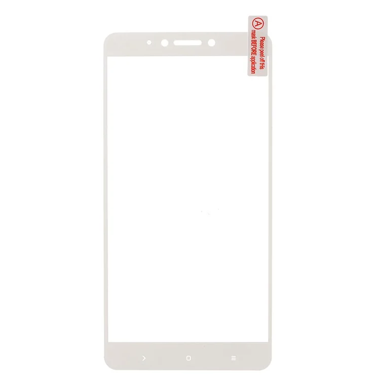 Silk Printing Full Coverage Tempered Glass Screen Protector Film (Arc Edge) for Xiaomi Mi Max 2 - White