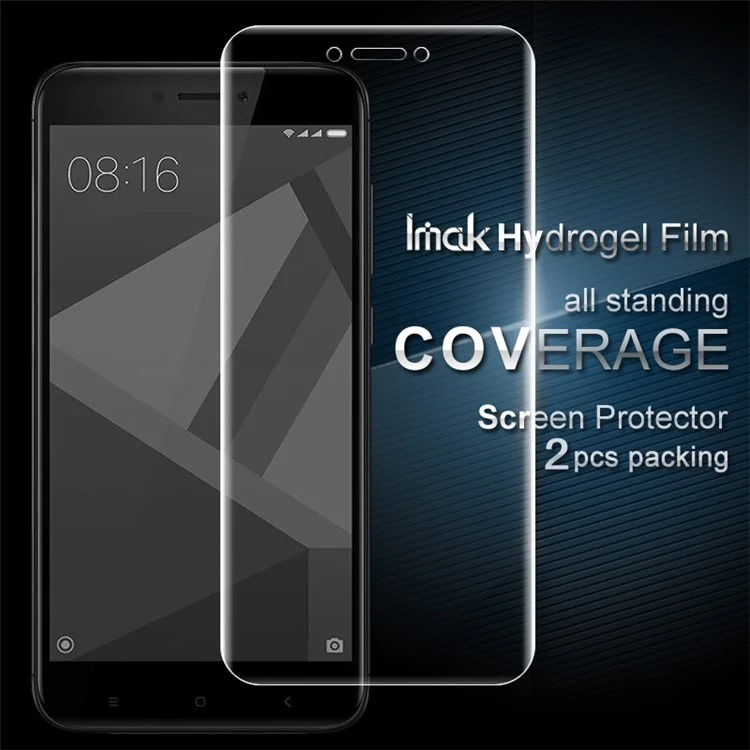 IMAK 2Pcs Packing Full Screen Complete Covering Soft Hydrogel Protector Film for Xiaomi Redmi 4X