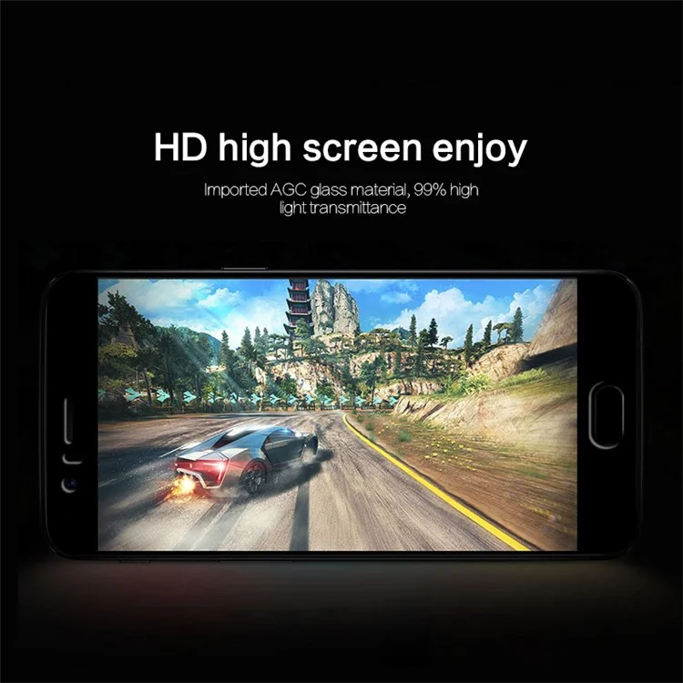 MOFI Full Size 2.5D Arc Edge Tempered Glass Screen Protector Film for OnePlus 5 - Black