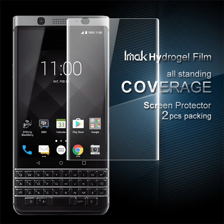 IMAK 2Pcs Packing Full Screen Complete Covering Soft Hydrogel Protector Film for BlackBerry	Keyone
