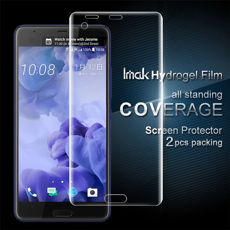 IMAK 2Pcs Packing Full Screen Complete Covering Soft Hydrogel Protector Film for HTC U Ultra Ocean Note