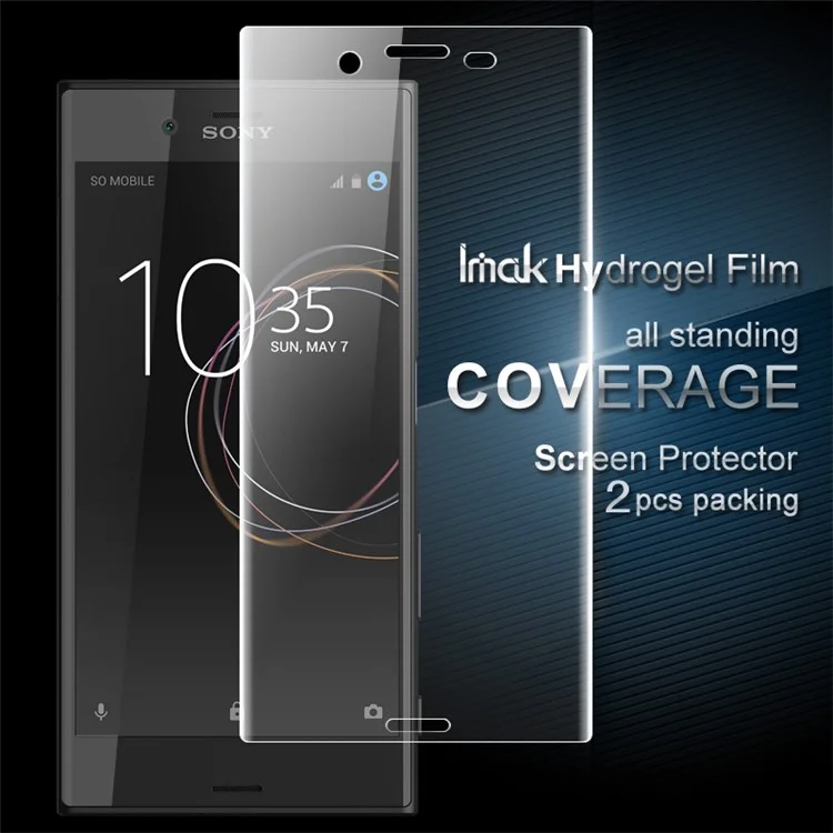IMAK 2Pcs Full Screen Complete Covering Soft Hydrogel Protector Film for Sony Xperia XZs / XZ