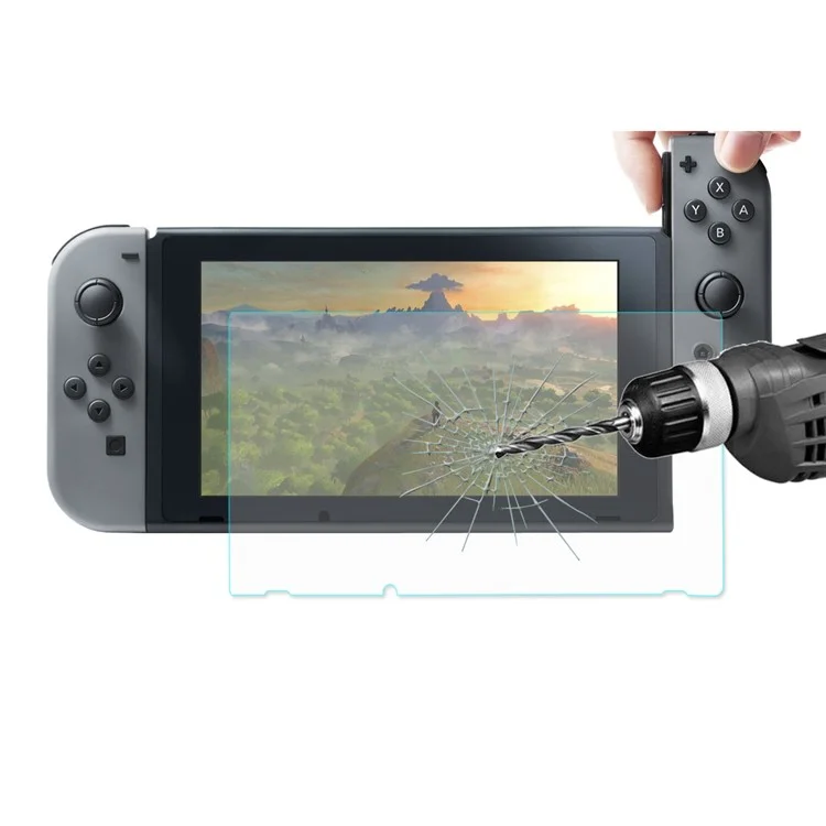 HAT PRINCE 0.33mm Arc Edge 9H Tempered Glass Screen Protector Film for Nintendo Switch