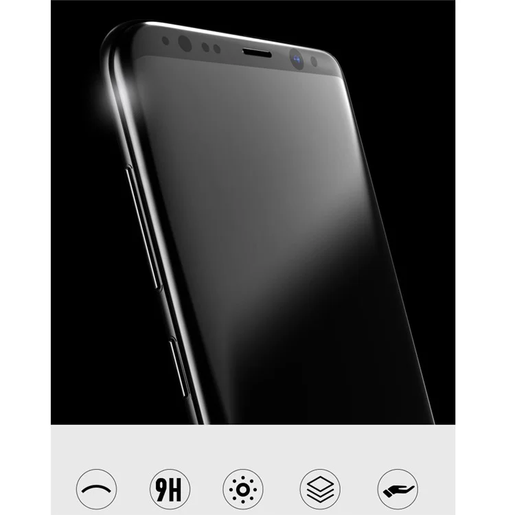 USAMS 3D Curved Full Screen Tempered Glass Protector Film for Samsung Galaxy S8 SM-G950 - Black