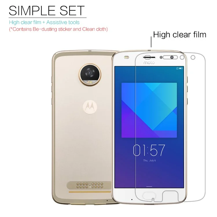 NILLKIN for Motorola Moto Z2 Play Anti-fingerprint HD Clear LCD Screen Protector Film