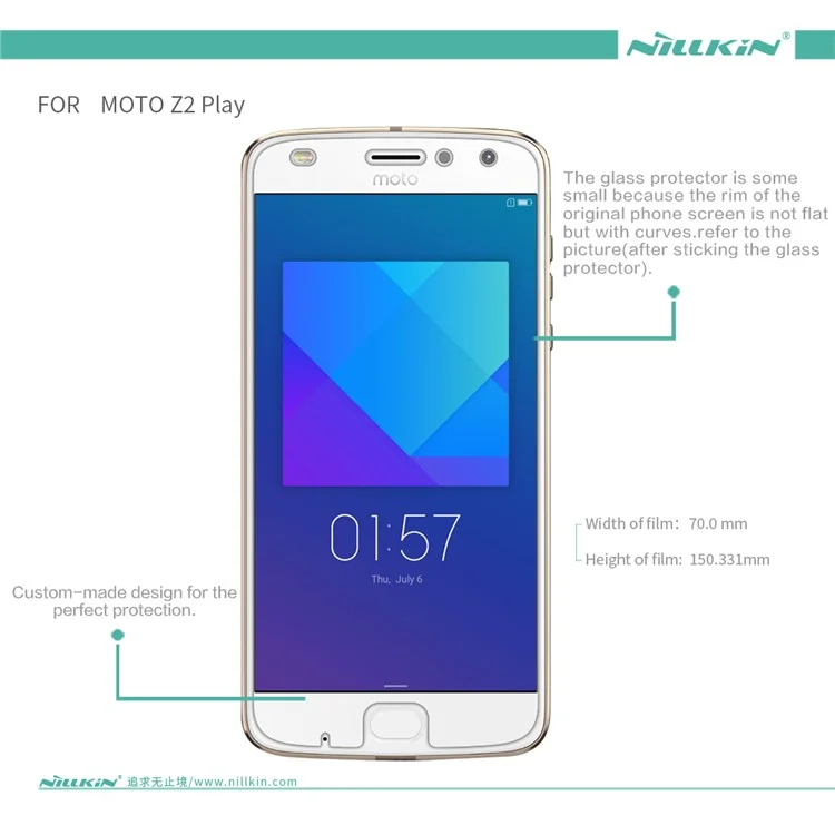 NILLKIN for Motorola Moto Z2 Play Anti-fingerprint HD Clear LCD Screen Protector Film