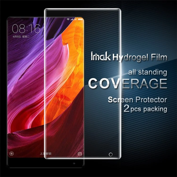 IMAK 2Pcs Packing Full Screen Complete Covering Soft Hydrogel Protector Film for Xiaomi Mi Mix