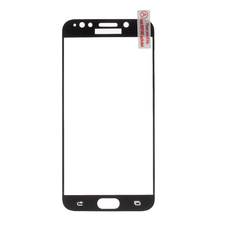 Para Samsung Galaxy J7 (2017) Versão da ue de Seda Impressão de Seda Capa Completa Filme de Protetor de Tela de Vidro Temperado - Preto