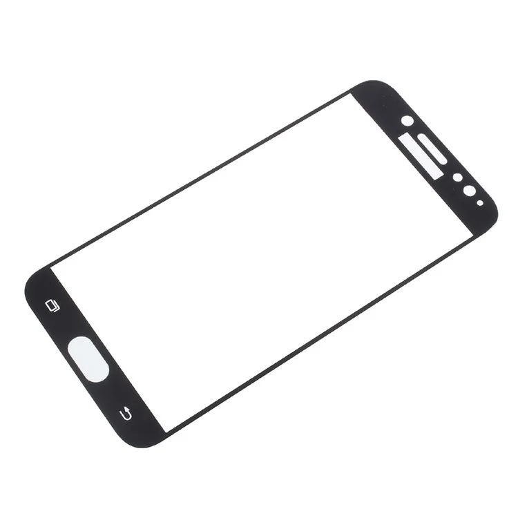 Para Samsung Galaxy J7 (2017) Versão da ue de Seda Impressão de Seda Capa Completa Filme de Protetor de Tela de Vidro Temperado - Preto