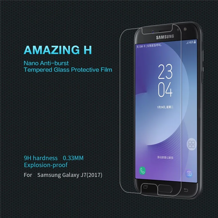 NILLKIN Amazing H Tempered Glass Screen Protector Anti-Explosion for Samsung Galaxy J7 (2017) EU Version