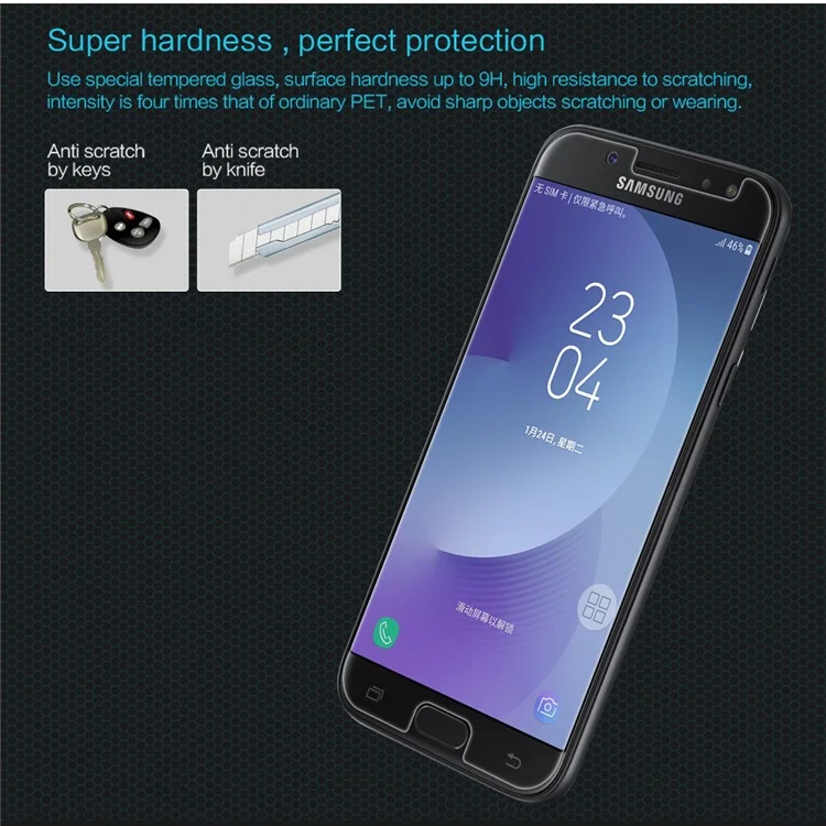 NILLKIN Amazing H Tempered Glass Screen Protector Anti-Explosion for Samsung Galaxy J7 (2017) EU Version