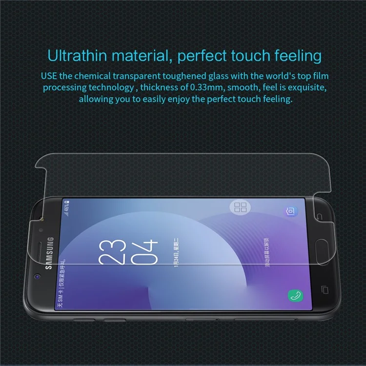 NILLKIN Amazing H Tempered Glass Screen Protector Anti-Explosion for Samsung Galaxy J7 (2017) EU Version