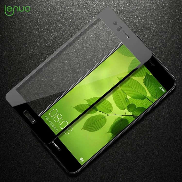 LENUO CF HD Clear Full Screen Tempered Glass Film for Huawei Nova 2 Plus with 2.5D Arc Edge - Black