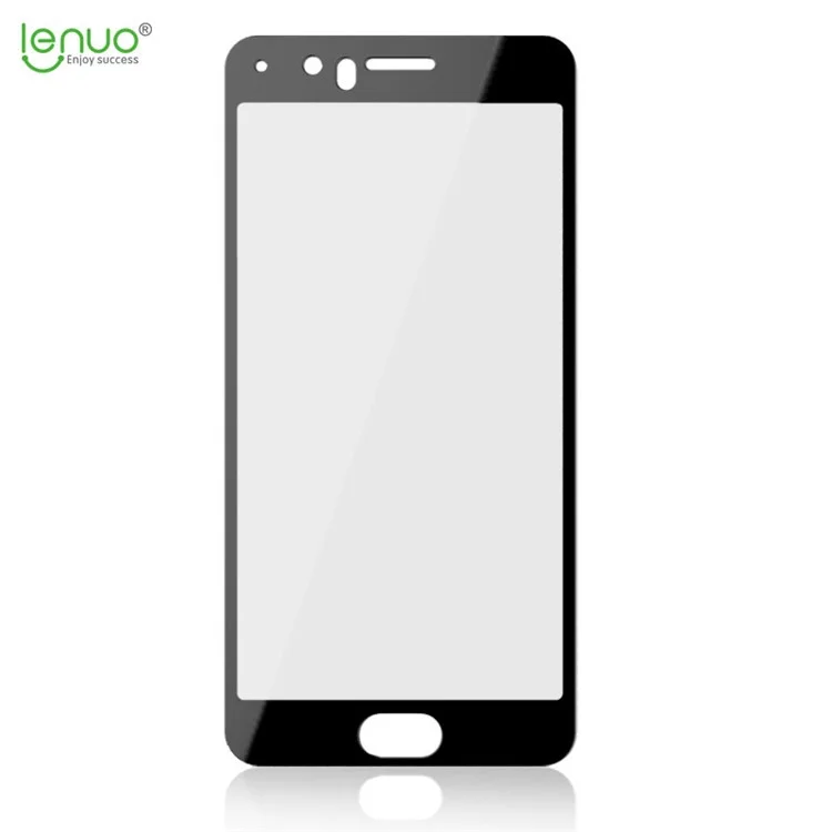 LENUO CF HD Clear Full Screen Tempered Glass Guard Film for OnePlus 5 with 2.5D Arc Edge - Black