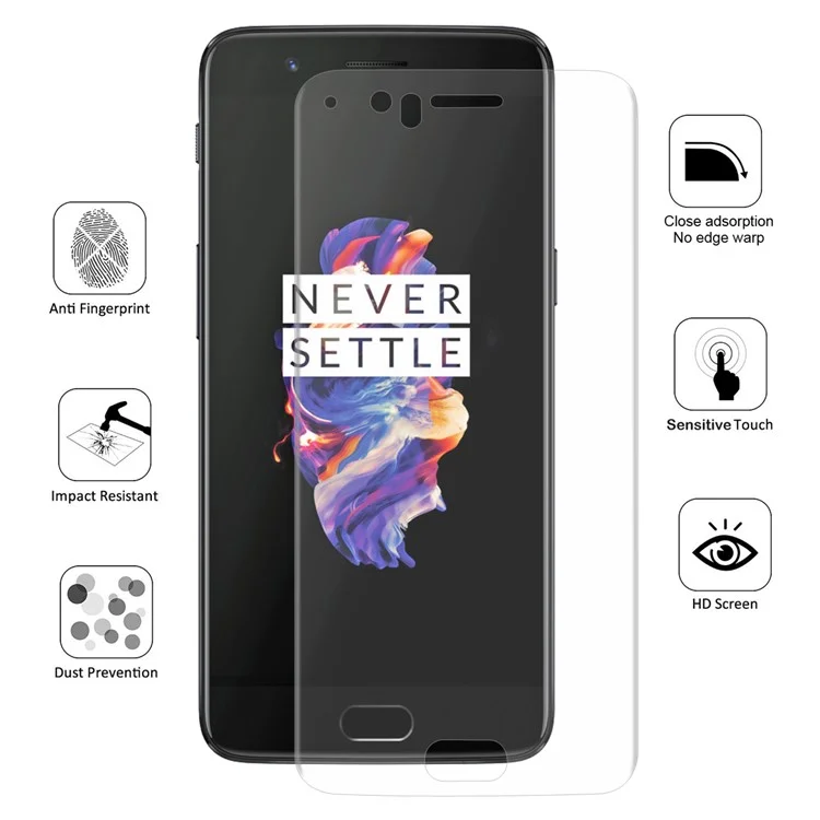 Hat Prince 0.1mm 3d Protector De Pantalla Suave Cubierto Completo Para OnePlus 5