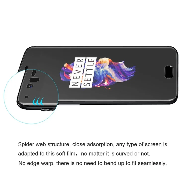 HAT PRINCE 0.1mm 3D Full Covered Soft Screen Protector for OnePlus 5