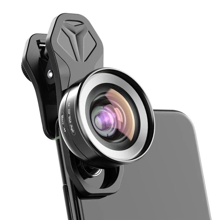 Apexel APL-HB2IN1WM Phone Lens 2 в 1 Clip-on 10x Macro Lens + 120 ° Широкоугольный Комплект Объектива Объектива